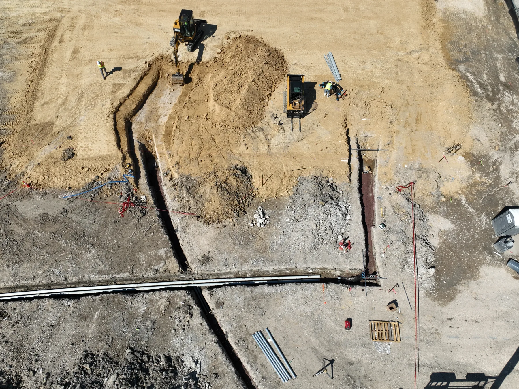 Overhead utility route